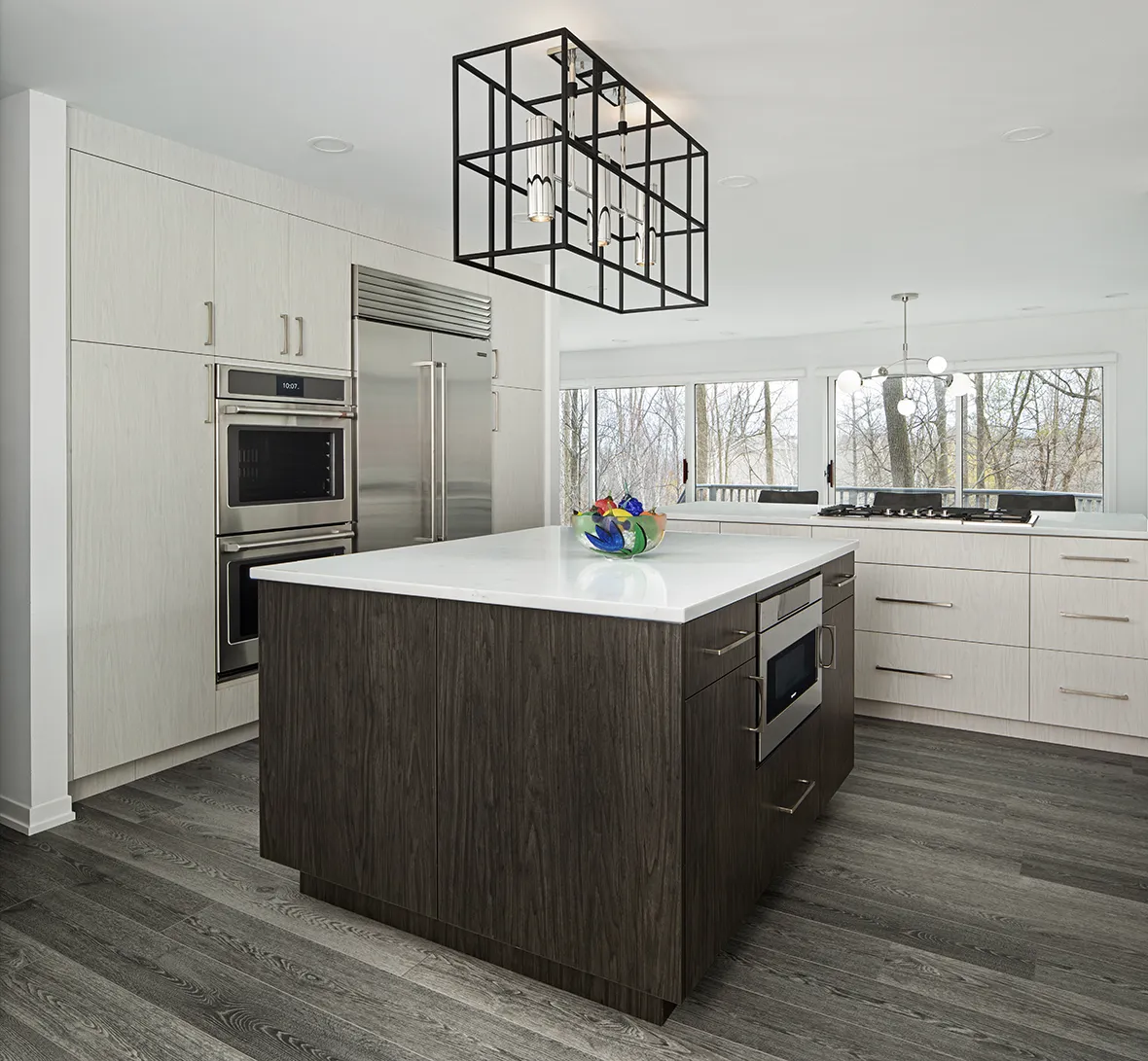 Forest Hill Diamond Building New Kitchen Design Dark Wood and White Custom Cabinets